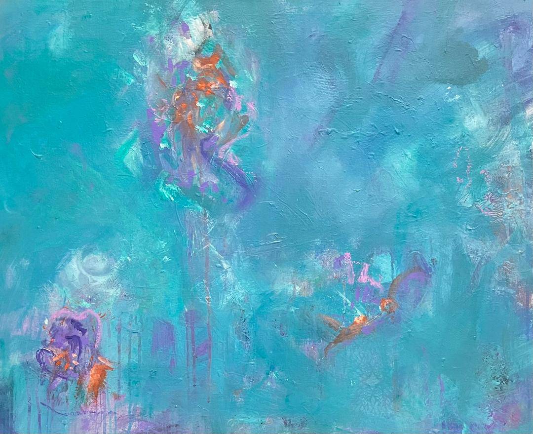 Amorphous Wonder by Kathleen Heitmann 30 x 24 Acrylic & Oil Pastel